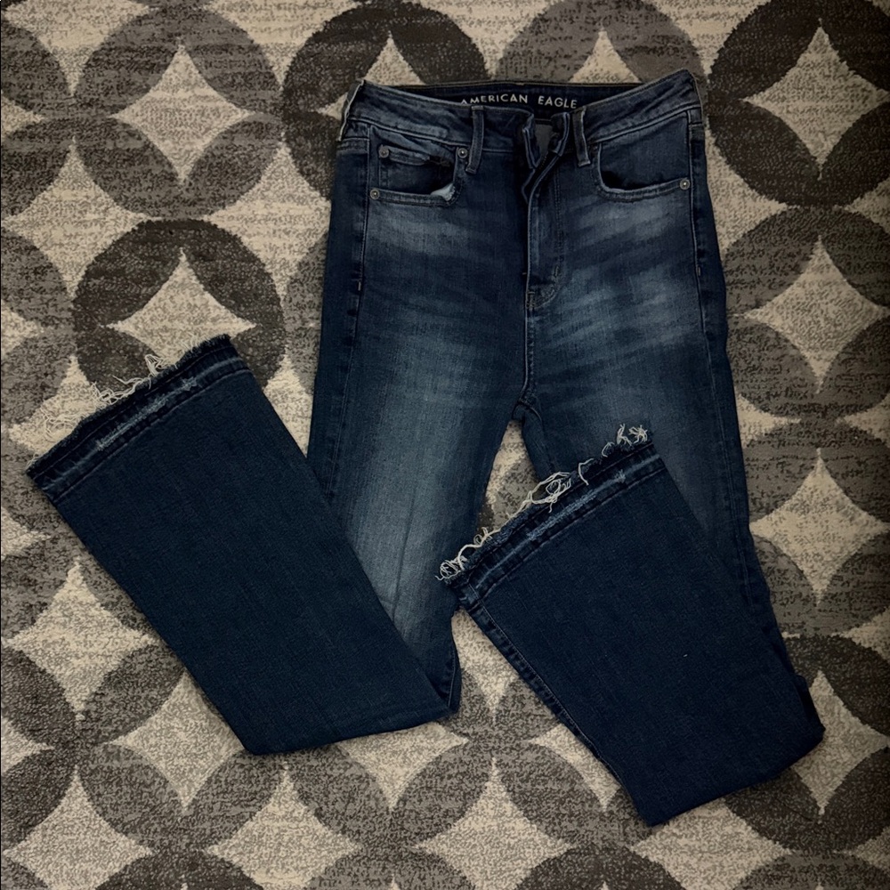 American Eagle Outfitters Dark Blue Flare Jeans